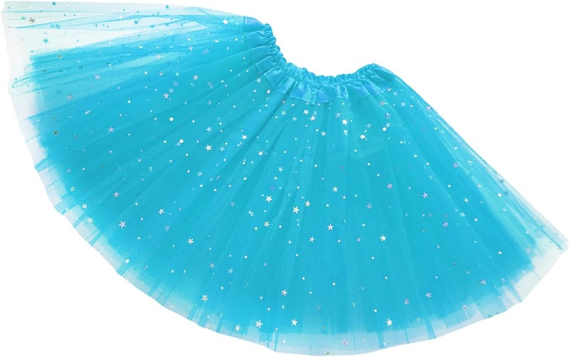 WINROLA Girls Stars Sequins Tutu Skirt Princess Ballet Dance Tutu Dress 3 Layered Halloween Christmas Tutu - Image 4
